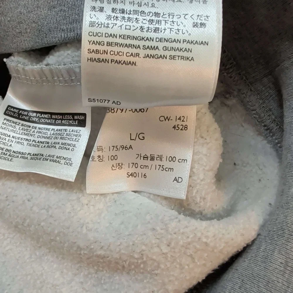 Levis Hoodie Mens Large Gray Graphic Logo Pullover Standard Fit Sweatshirt